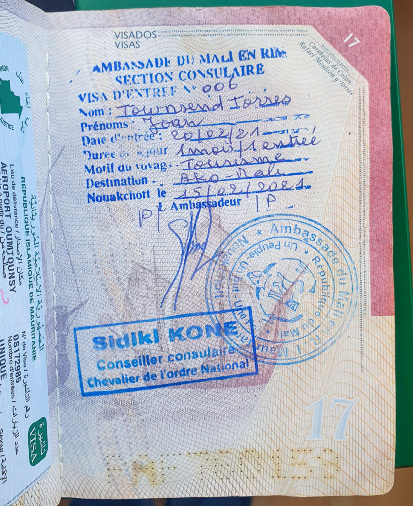 tourist visa for Mali