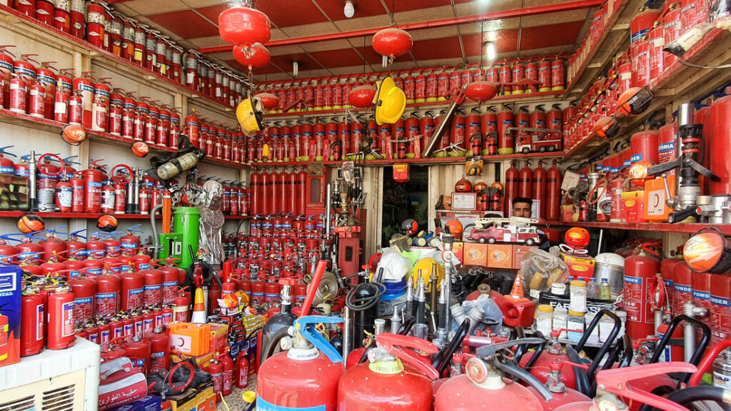 A fire extinguisher shop Mosul