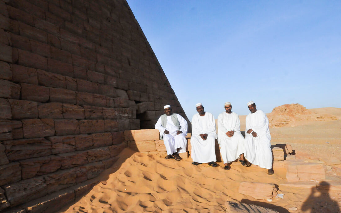 Some locals hanging out at the pyramids of Jebel Barkal, Sudan