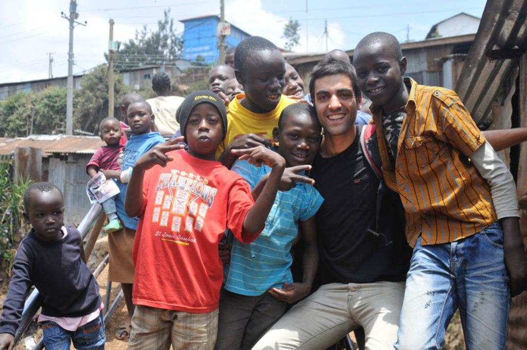 njoying with some Kenyan children from Kibera