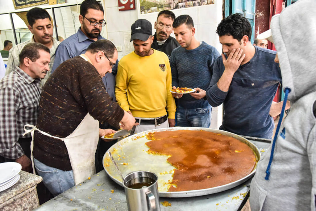 Al Akhsa, Nablus. The most popular place for kunafeh