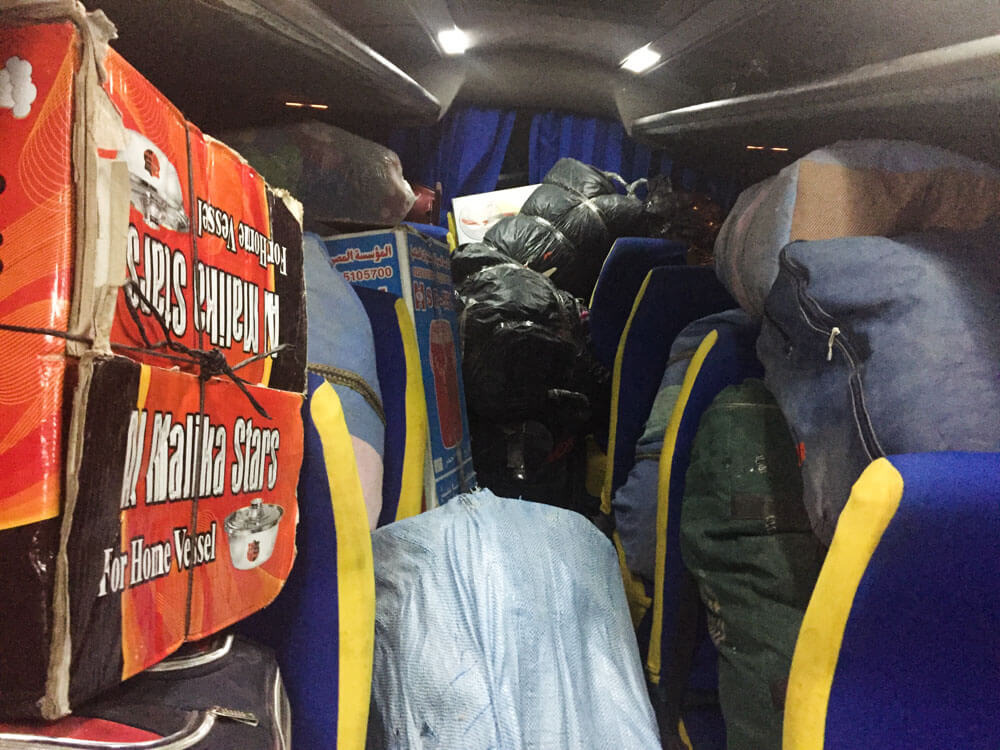 The bus from Egypt to Sudan