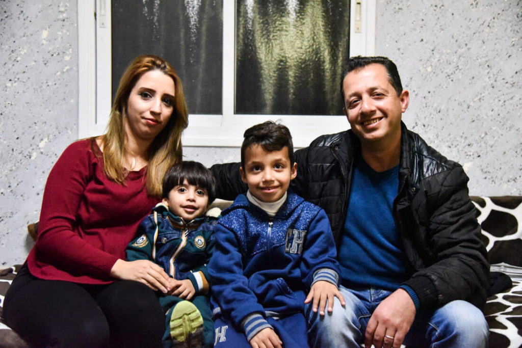 Palestinian refugee family