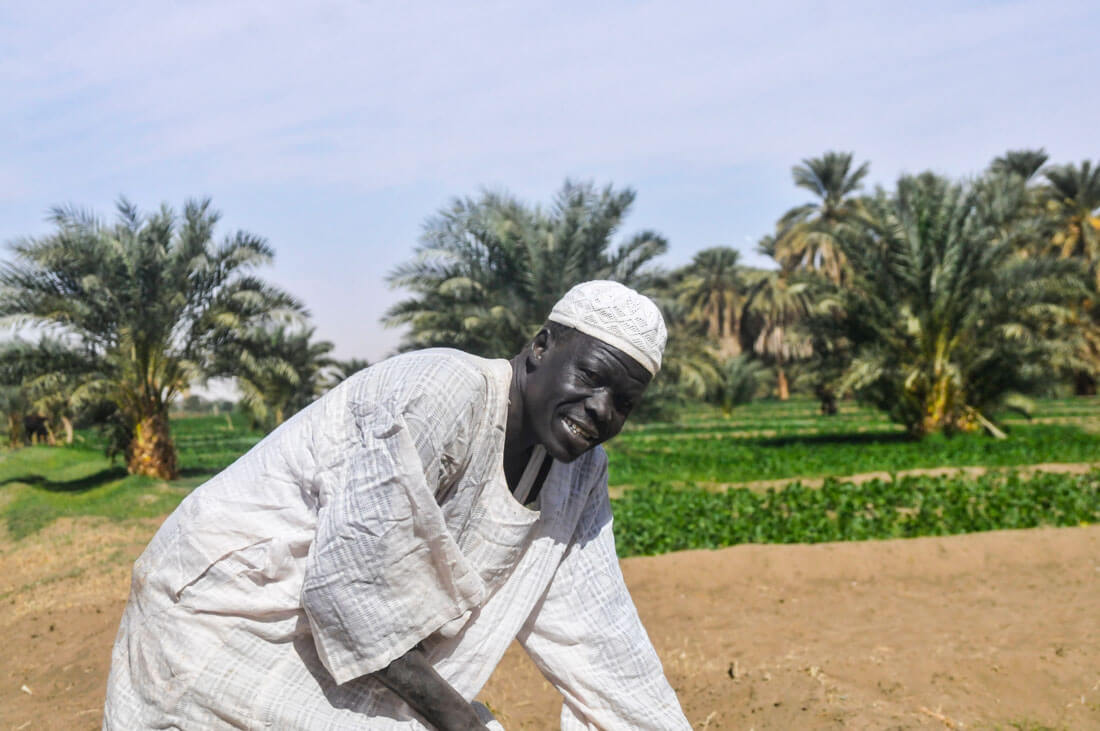 A Nubian peasant working the field in Sudan