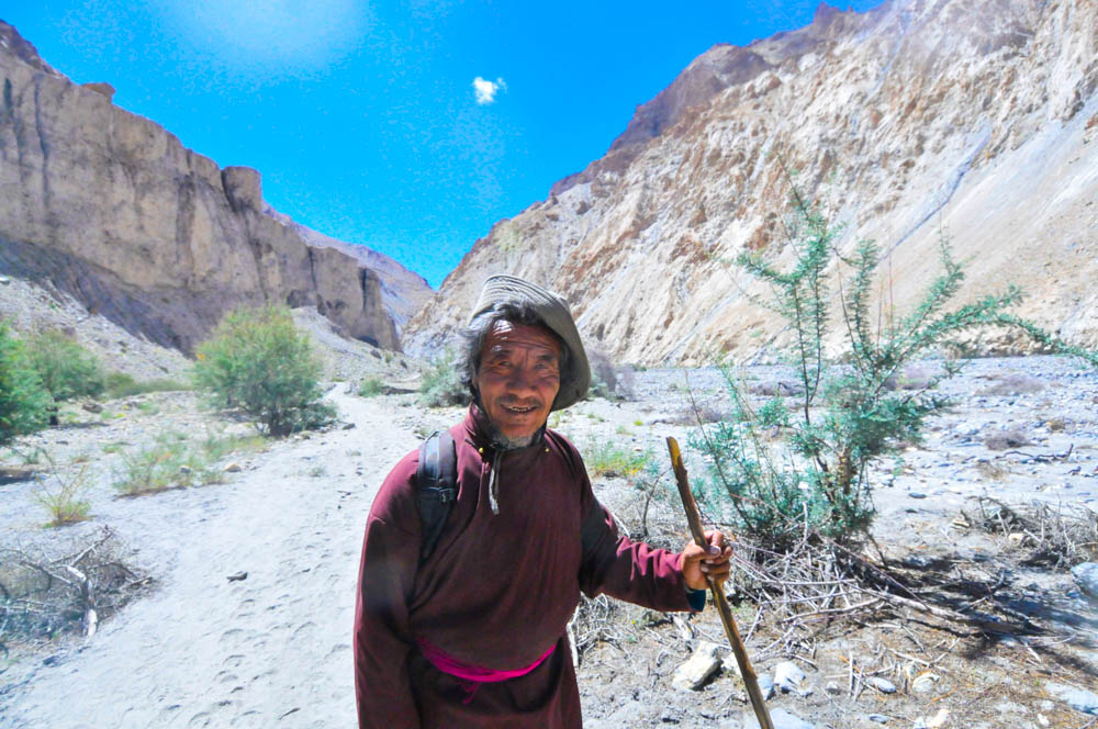 A randoom Tibetan shepherd in Markha Valley, Ladakh