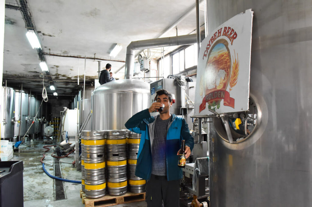 Visiting Taybeh micro-brewery