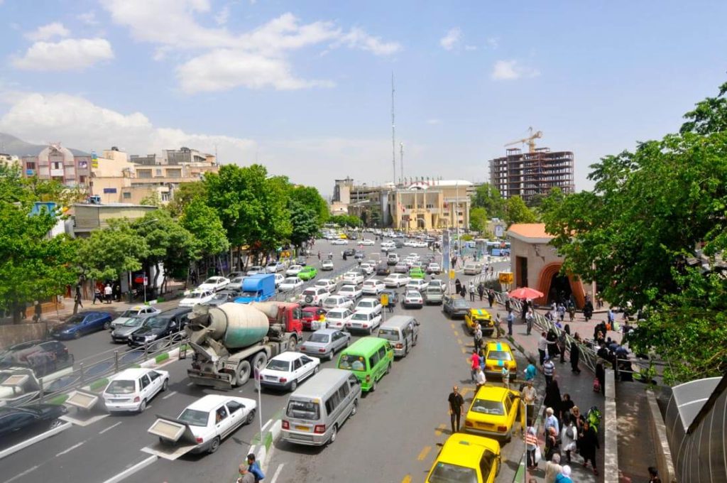 Tehran is a chaotic city full of traffic, dust and traffic lights don't respect pedestrians
