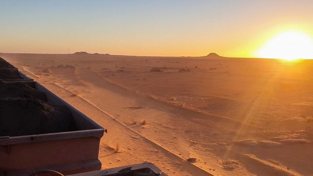 Sahara sunset from the Iron Ore Train