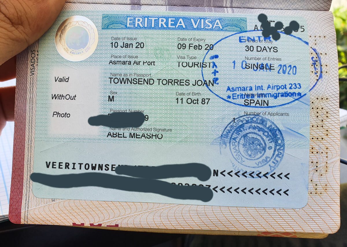 visa for Eritrea