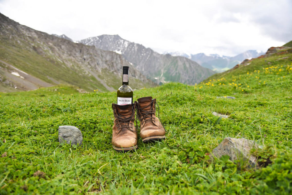 wine in a boot, Kyrgyzstan
